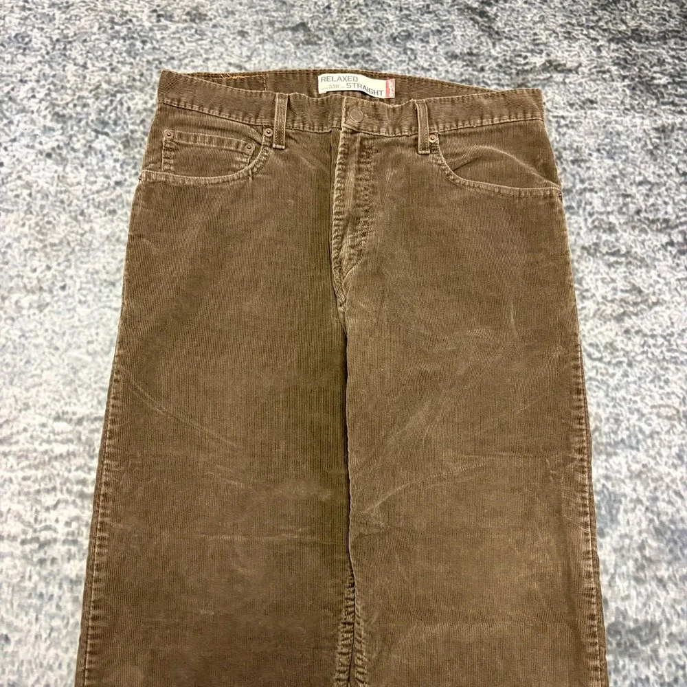 VTG Levi's 559 Corduroy Pants Relaxed Straight Mens 34x31 Brown Baggy Skater Y2K